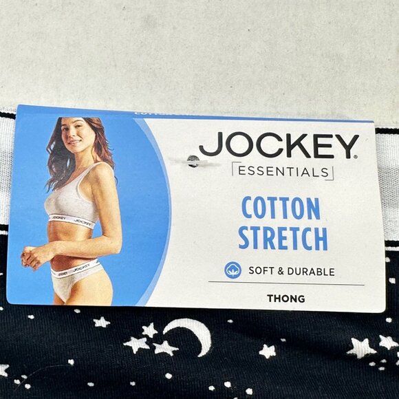 Jockey Women's Size Large Panty Thong Essentials Celestial Black New With Tags - Picture 3 of 11